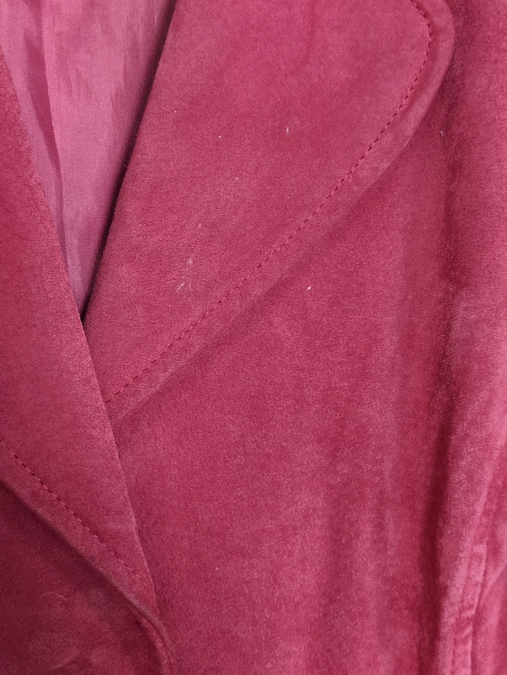Vintage 90s Bright Pink Suede Blazer Jacket, Size Small - Picture 9 of 10